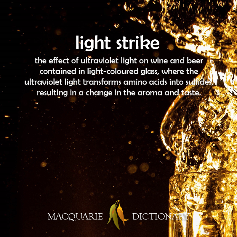 light strike - interaction between ultraviolet light and beer