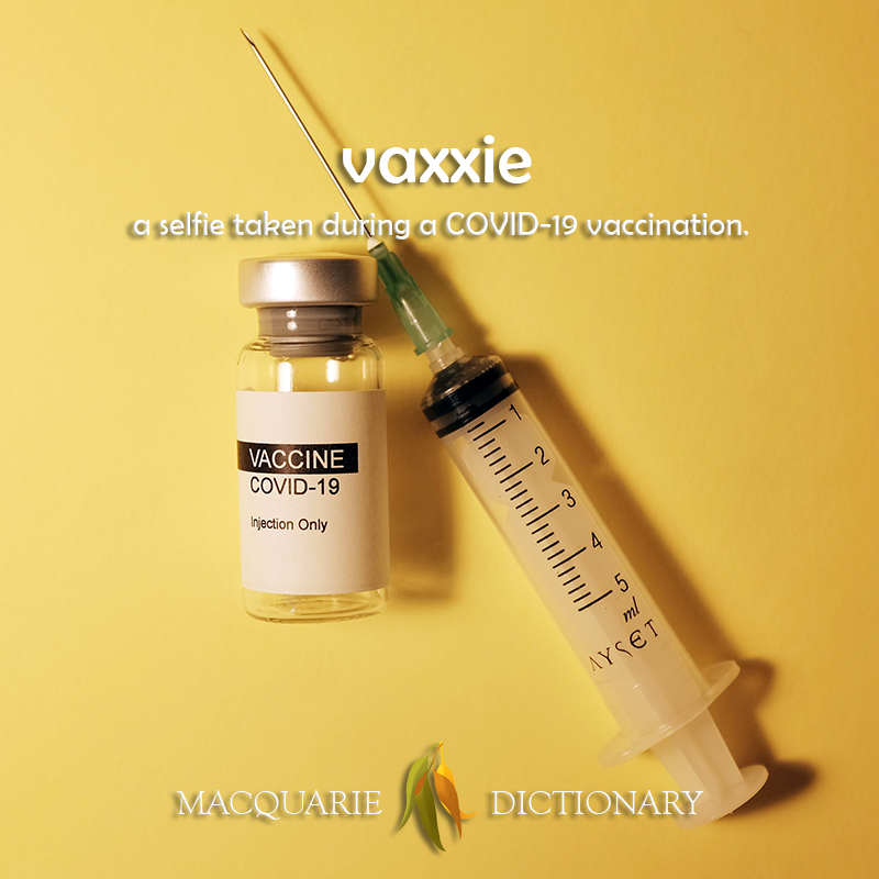 vaxxie - a selfie taken during a COVID-19 vaccination